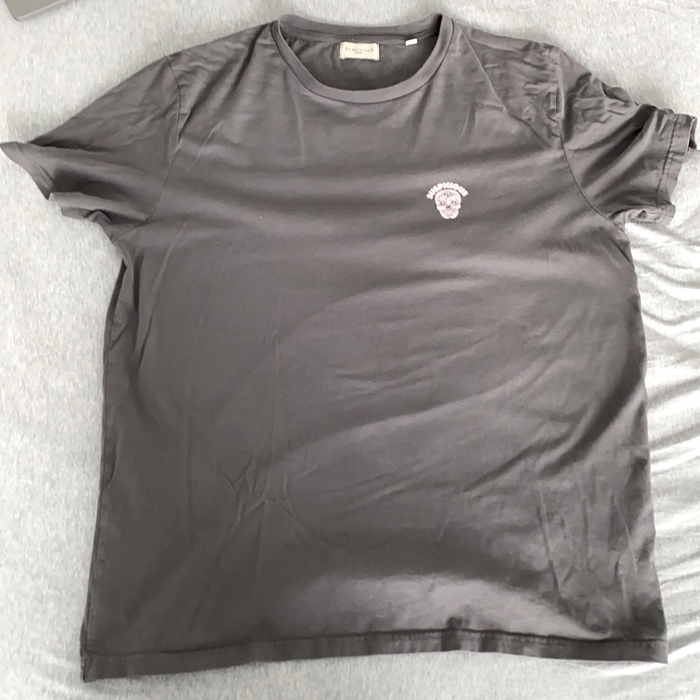 Suspicious Antwerp Men’s Gray x Pink logo Tee XXL